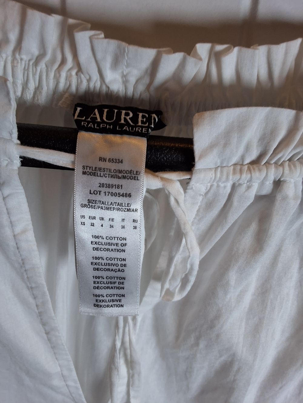 LAUREN Ralph Lauren White Cotton Top